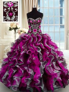 Designer Halter Top Sleeveless Lace Up Floor Length Beading and Sequins Sweet 16 Quinceanera Dress