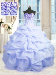 On Sale Aqua Blue V-neck Neckline Beading and Ruffles Quinceanera Gown Sleeveless Zipper