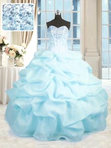 Elegant Sleeveless Beading and Ruffles Lace Up Sweet 16 Quinceanera Dress