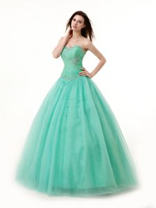 Exquisite Turquoise Sweet 16 Dresses Military Ball and Sweet 16 and Quinceanera and For with Beading and Ruching Sweetheart Sleeveless Lace Up