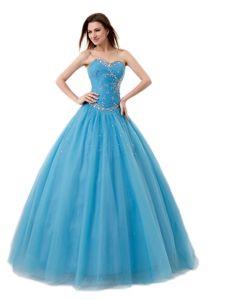 Tulle Sleeveless Floor Length 15th Birthday Dress and Beading and Ruching