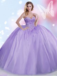 Sleeveless Beading Lace Up Vestidos de Quinceanera