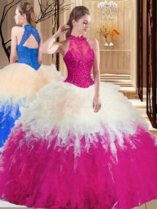 Floor Length Ball Gowns Sleeveless Multi-color Vestidos de Quinceanera Backless