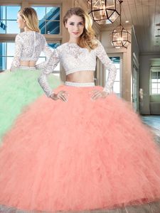 Scoop Sleeveless Tulle Sweet 16 Quinceanera Dress Beading Criss Cross