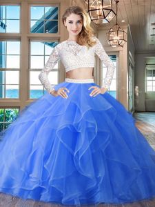 Dynamic Sleeveless Side Zipper Floor Length Beading and Ruffles Sweet 16 Quinceanera Dress