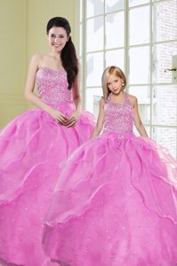 Stylish Sleeveless Beading and Sequins Lace Up 15th Birthday Dress