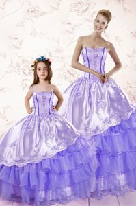 Fantastic Ball Gowns Sweetheart Sleeveless Organza Floor Length Lace Up Beading and Ruffles Sweet 16 Dress