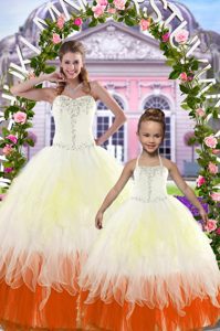 Sleeveless Beading Lace Up Sweet 16 Quinceanera Dress