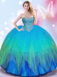 Multi-color Quinceanera Gowns Sweetheart Sleeveless Lace Up