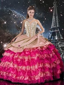 Lovely Floor Length Ball Gowns Sleeveless Multi-color 15 Quinceanera Dress Lace Up