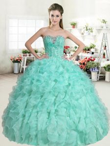 Exceptional Floor Length Lace Up Sweet 16 Quinceanera Dress Wine Red and In for Military Ball and Sweet 16 and Quinceanera with Beading and Appliques and Ruffled Layers and Pick Ups