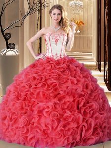 Eye-catching Purple Taffeta Lace Up Sweet 16 Quinceanera Dress Sleeveless Floor Length Embroidery